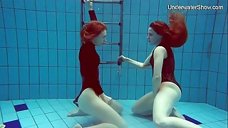 Diana & Simonna two oustanding adolescence on touching the pool