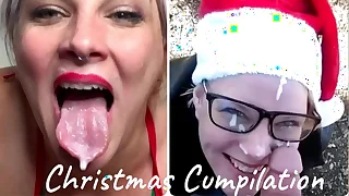 CUM FOR CHRISTMAS: Swallow & Cum Compilation