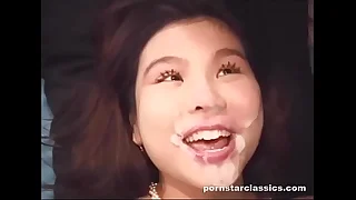 Retro Asian Nurse Eats Cum with a Osculate After Rimming